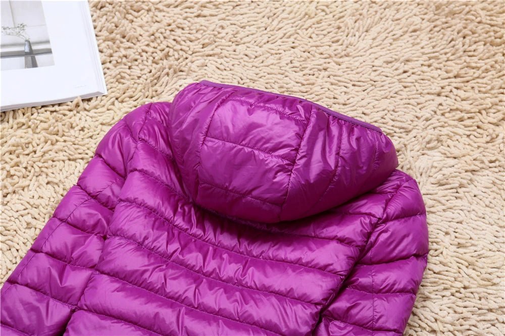Women Puffer Jacket 15 Colors Plus Size 5XL 6XL 7XL 2025 New Spring Autumn Female Ultra Lightweight Packable Hooded Down Coats - MAGUSTA BEAUTY