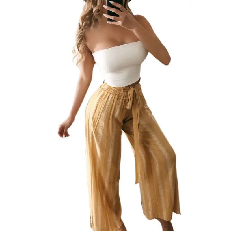 Women Sexy Strapless Off Shoulder Crop Tube Top Solid Color Stretchy Bandeau Seamless Casual Basic Breast Wrap No-Padded Bra - MAGUSTA BEAUTY