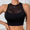 Women Sexy Tank Tops Fishnet Hollow Out Sports Off Shoulder Crop Top Female Outwear Stretch Comfortable Casual Tanks Chic Vest - MAGUSTA BEAUTY