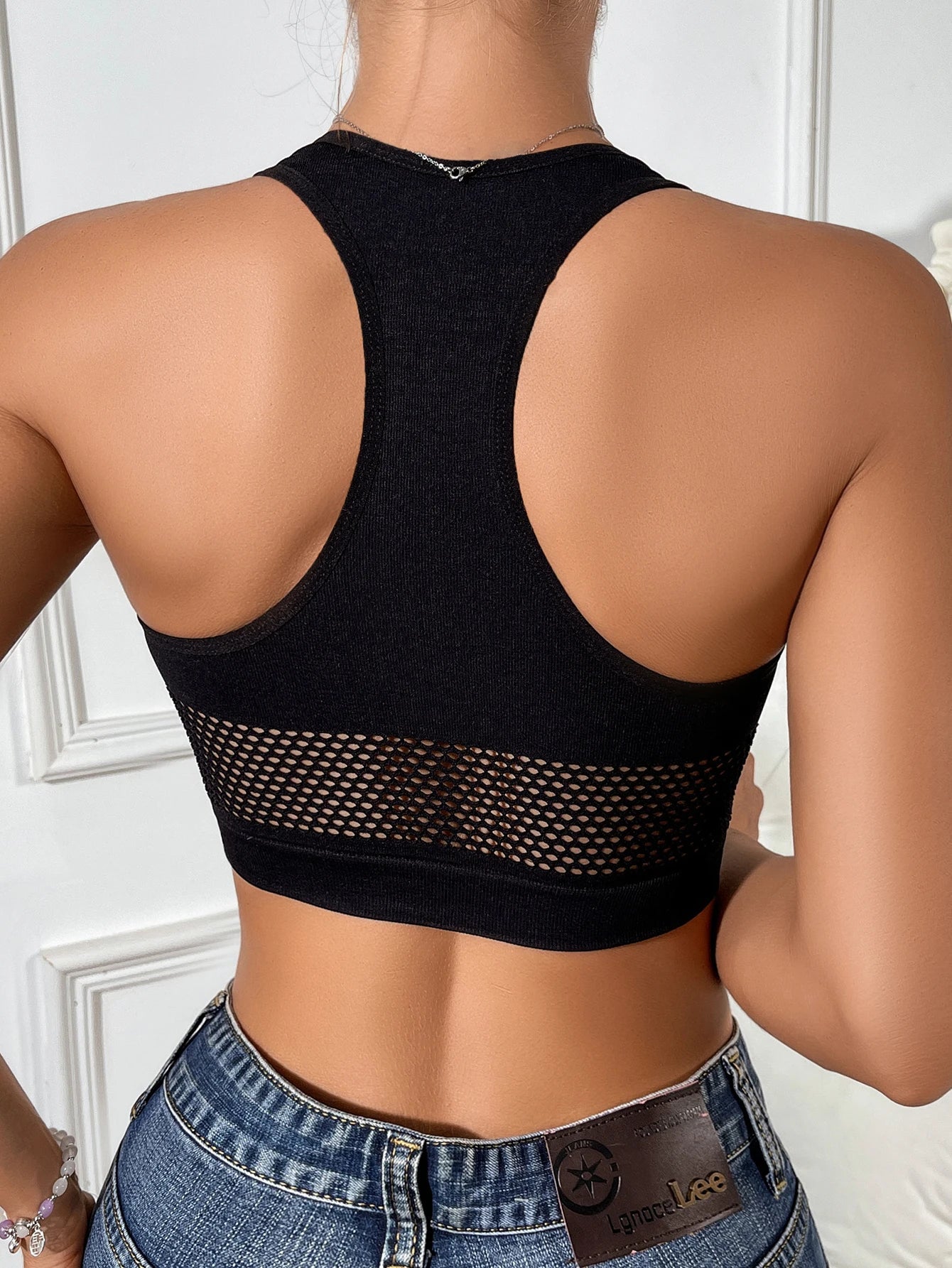 Women Sexy Tank Tops Fishnet Hollow Out Sports Off Shoulder Crop Top Female Outwear Stretch Comfortable Casual Tanks Chic Vest - MAGUSTA BEAUTY