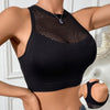 Women Sexy Tank Tops Fishnet Hollow Out Sports Off Shoulder Crop Top Female Outwear Stretch Comfortable Casual Tanks Chic Vest - MAGUSTA BEAUTY
