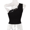 Women Sports Tank Tops Sexy Crop Tops Vest Casual Female One Shoulder Summer Outfits Tops Fitness Elastic - MAGUSTA BEAUTY