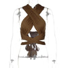 Women Strappy Cross Over Front Cut Out Halter Neck Sleeveless Backless Wrap Crop Top Bandage Vest Summer Sexy Tops Woman Clothes - MAGUSTA BEAUTY