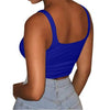 Women Tanks Vest Crop Tops Summer Sleeveless Slash Neck Tanks For Women Solid White Red Strap Sports Tank Tops Lady - MAGUSTA BEAUTY