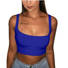 Women Tanks Vest Crop Tops Summer Sleeveless Slash Neck Tanks For Women Solid White Red Strap Sports Tank Tops Lady - MAGUSTA BEAUTY