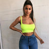 Women Tanks Vest Crop Tops Summer Sleeveless Slash Neck Tanks For Women Solid White Red Strap Sports Tank Tops Lady - MAGUSTA BEAUTY