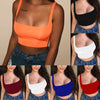 Women Tanks Vest Crop Tops Summer Sleeveless Slash Neck Tanks For Women Solid White Red Strap Sports Tank Tops Lady - MAGUSTA BEAUTY