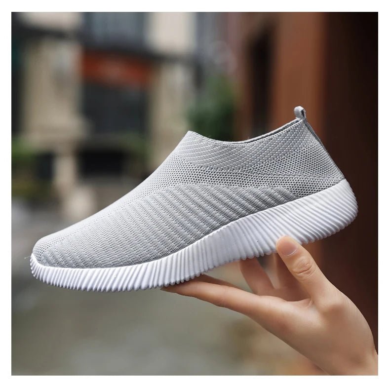 Women Vulcanized Shoes High Quality Women Sneakers Slip On Flats Shoes Women Loafers Plus Size 42 Walking Flat - MAGUSTA BEAUTY