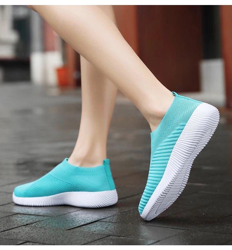 Women Vulcanized Shoes High Quality Women Sneakers Slip On Flats Shoes Women Loafers Plus Size 42 Walking Flat - MAGUSTA BEAUTY