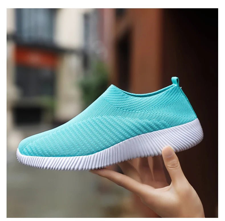 Women Vulcanized Shoes High Quality Women Sneakers Slip On Flats Shoes Women Loafers Plus Size 42 Walking Flat - MAGUSTA BEAUTY