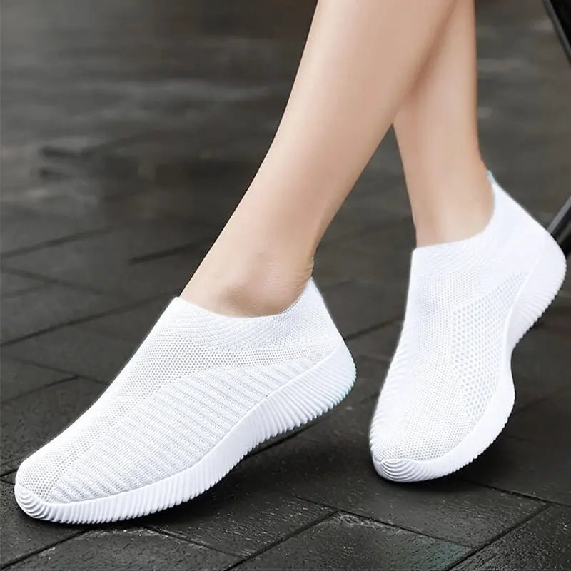 Women Vulcanized Shoes High Quality Women Sneakers Slip On Flats Shoes Women Loafers Plus Size 42 Walking Flat - MAGUSTA BEAUTY