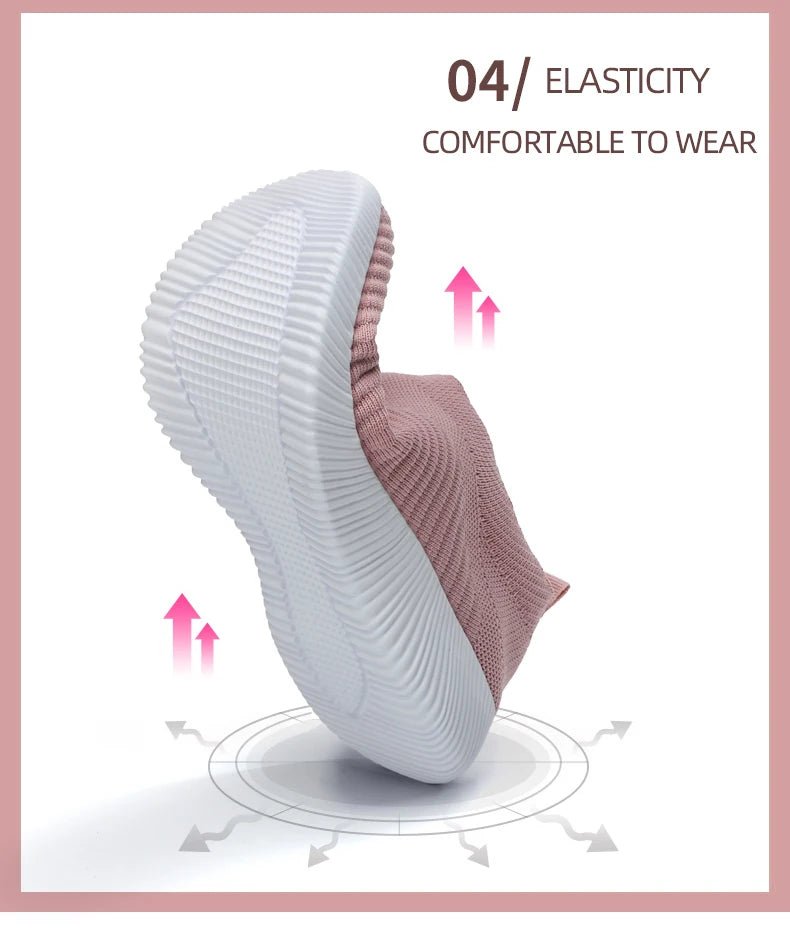 Women Vulcanized Shoes High Quality Women Sneakers Slip On Flats Shoes Women Loafers Plus Size 42 Walking Flat - MAGUSTA BEAUTY