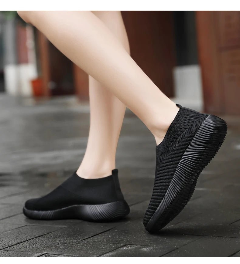 Women Vulcanized Shoes High Quality Women Sneakers Slip On Flats Shoes Women Loafers Plus Size 42 Walking Flat - MAGUSTA BEAUTY
