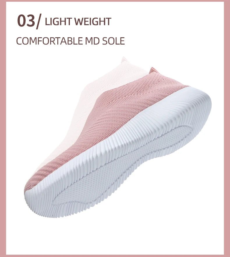 Women Vulcanized Shoes High Quality Women Sneakers Slip On Flats Shoes Women Loafers Plus Size 42 Walking Flat - MAGUSTA BEAUTY