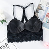 Women White Crop Tops Lace Print Camisole Sexy Hollow Backless Bra Removable Chest Pad Bralette Solid Beauty Back Tank Top - MAGUSTA BEAUTY
