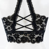 Women White Crop Tops Lace Print Camisole Sexy Hollow Backless Bra Removable Chest Pad Bralette Solid Beauty Back Tank Top - MAGUSTA BEAUTY