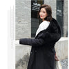 Women Winter Parka Warm Hooded Long Sleeve Zipper Thick Jackets Fur Collar Fleece Drawstring Long Coat Casual Streetwear Outwear - MAGUSTA BEAUTY