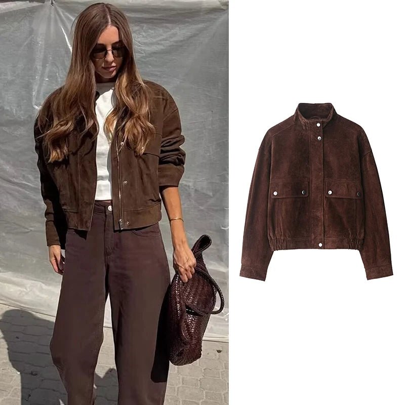 Women's Autumn Jackets 2025 New Fashion Big Pocket Elegant Women's Loose Warm Jackets Autumn Street Chic Young Student Coats - MAGUSTA BEAUTY