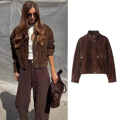 Women's Autumn Jackets 2025 New Fashion Big Pocket Elegant Women's Loose Warm Jackets Autumn Street Chic Young Student Coats - MAGUSTA BEAUTY