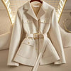 Women's Blazer Coat New 2025 Autumn Long Sleeve Casual Single Breasted Elegant Office Waist Ladies Suit Jacket lady Outerwear - MAGUSTA BEAUTY