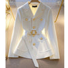 Women's Blazer Coat New 2025 Autumn Long Sleeve Casual Single Breasted Elegant Office Waist Ladies Suit Jacket lady Outerwear - MAGUSTA BEAUTY