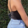 Women’s Fashion Solid Color Camisole Summer Sexy Pleated Hollow Bandage Exposed Navel Top Y2k Crop Top - MAGUSTA BEAUTY