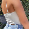 Women’s Fashion Solid Color Camisole Summer Sexy Pleated Hollow Bandage Exposed Navel Top Y2k Crop Top - MAGUSTA BEAUTY