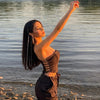 Women's Off Shoulder Strapless Lace Up Bustier Corset, Crop Tops, Black Sleeveless Vest, Cropped Feminino - MAGUSTA BEAUTY