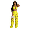 Women's Two - piece Solid Color Hanging Neck Hollow Top Sexy Perforated Slim Fit Pants Set 2026 Summer - MAGUSTA BEAUTY