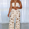 Women's Two - piece Solid Color Hanging Neck Hollow Top Sexy Perforated Slim Fit Pants Set 2026 Summer - MAGUSTA BEAUTY