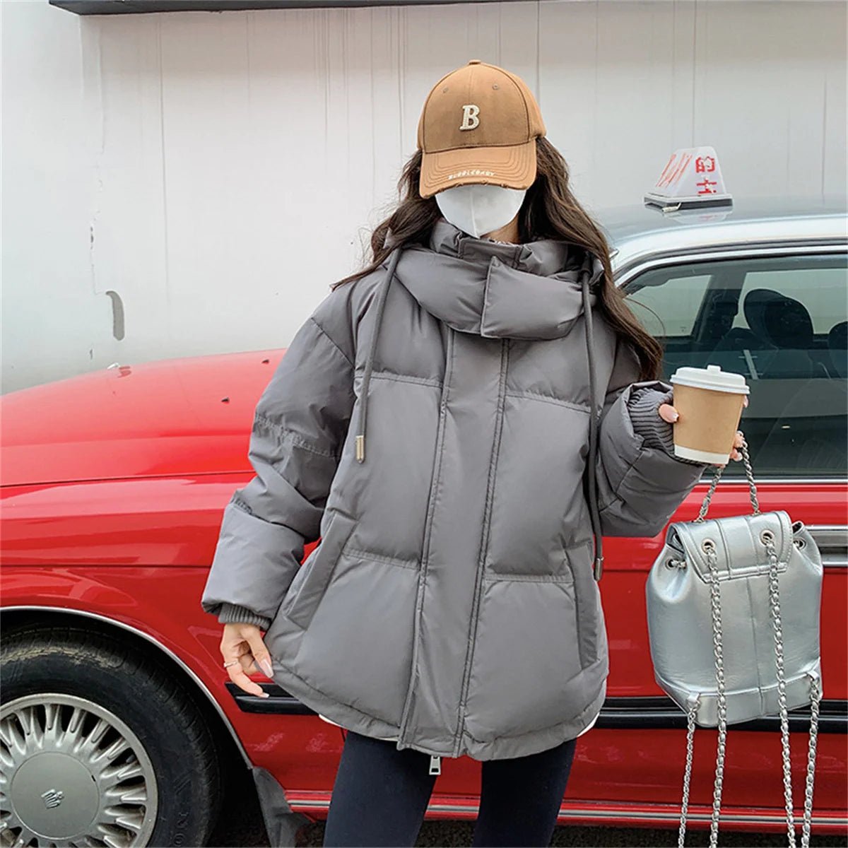 Women's Winter Warm Padded Jacket Coat 2025 New Down Cotton Hooded Solid Thick Parka Waterproof Puffy Korean Fashion Outdoor - MAGUSTA BEAUTY