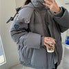 Women's Winter Warm Padded Jacket Coat 2025 New Down Cotton Hooded Solid Thick Parka Waterproof Puffy Korean Fashion Outdoor - MAGUSTA BEAUTY