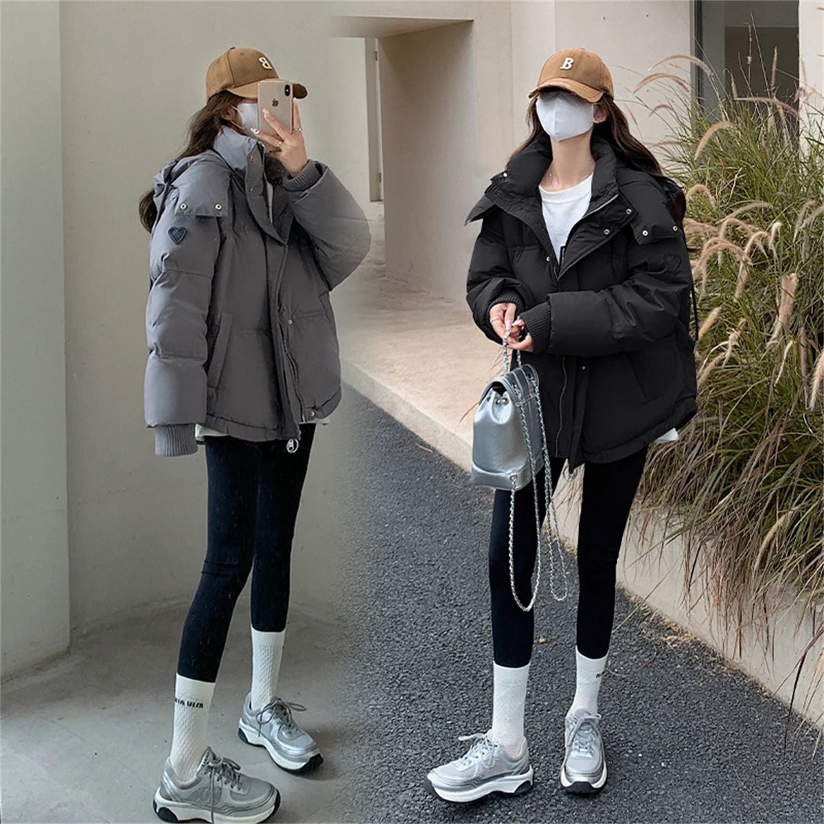 Women's Winter Warm Padded Jacket Coat 2025 New Down Cotton Hooded Solid Thick Parka Waterproof Puffy Korean Fashion Outdoor - MAGUSTA BEAUTY