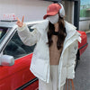 Women's Winter Warm Padded Jacket Coat 2025 New Down Cotton Hooded Solid Thick Parka Waterproof Puffy Korean Fashion Outdoor - MAGUSTA BEAUTY