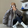 Women's Winter Warm Padded Jacket Coat 2025 New Down Cotton Hooded Solid Thick Parka Waterproof Puffy Korean Fashion Outdoor - MAGUSTA BEAUTY