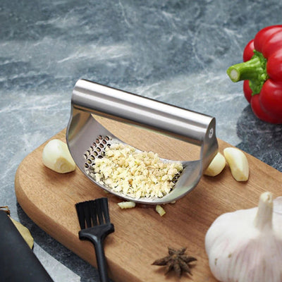 WORTHBUY Manual Stainless Steel Garlic Press, Garlic Chopped Ginger Crusher For Fruit Vegetable Tools Kitchen Accessories - MAGUSTA BEAUTY