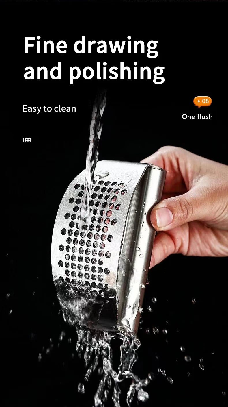 WORTHBUY Manual Stainless Steel Garlic Press, Garlic Chopped Ginger Crusher For Fruit Vegetable Tools Kitchen Accessories - MAGUSTA BEAUTY