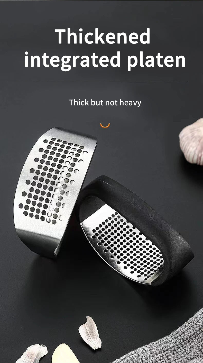 WORTHBUY Manual Stainless Steel Garlic Press, Garlic Chopped Ginger Crusher For Fruit Vegetable Tools Kitchen Accessories - MAGUSTA BEAUTY