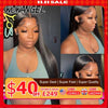 WowAngel 250% Pre Bleached 13x6 HD Lace Front Wigs 34in Glueless Straight Human Hair Wigs Pre Plucked Brazilian Hair For Women - MAGUSTA BEAUTY