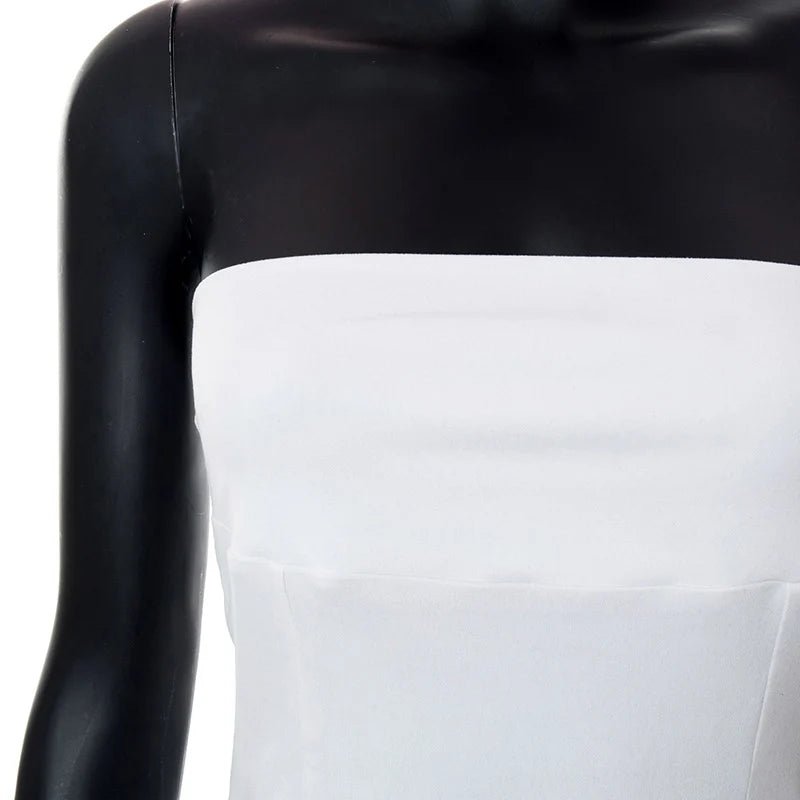 y2k Strapless Corset Tops Summer White Off Shoulder Tanks Women Sleeveless Tube Top Sexy Skinny Fit Bustier Clothes - MAGUSTA BEAUTY