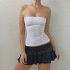 y2k Strapless Corset Tops Summer White Off Shoulder Tanks Women Sleeveless Tube Top Sexy Skinny Fit Bustier Clothes - MAGUSTA BEAUTY