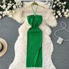 YuooMuoo Chic Fashion Sexy Package Hips Split Knitted Summer Dress 2025 Women Slim Elastic Bodycon Party Dress Streetwear Outfit - MAGUSTA BEAUTY