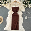 YuooMuoo Chic Fashion Sexy Package Hips Split Knitted Summer Dress 2025 Women Slim Elastic Bodycon Party Dress Streetwear Outfit - MAGUSTA BEAUTY
