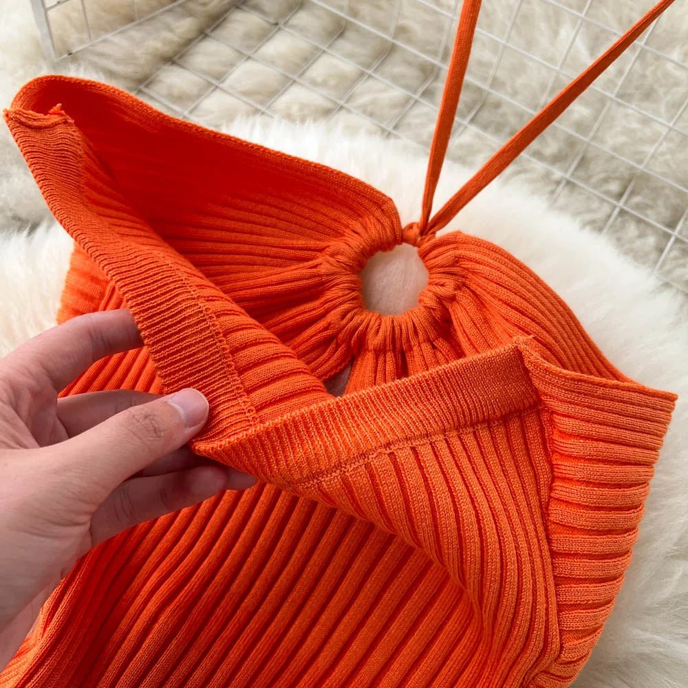 YuooMuoo Chic Fashion Sexy Package Hips Split Knitted Summer Dress 2025 Women Slim Elastic Bodycon Party Dress Streetwear Outfit - MAGUSTA BEAUTY