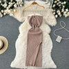 YuooMuoo Chic Fashion Sexy Package Hips Split Knitted Summer Dress 2025 Women Slim Elastic Bodycon Party Dress Streetwear Outfit - MAGUSTA BEAUTY