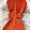 YuooMuoo Women Dress Sexy Cut Out Waist Package Hips Split Bodycon Dress Summer Fashion Lady Knitted Party Vestidos Sundress - MAGUSTA BEAUTY