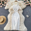 YuooMuoo Women Dress Sexy Cut Out Waist Package Hips Split Bodycon Dress Summer Fashion Lady Knitted Party Vestidos Sundress - MAGUSTA BEAUTY