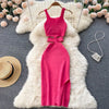 YuooMuoo Women Dress Sexy Cut Out Waist Package Hips Split Bodycon Dress Summer Fashion Lady Knitted Party Vestidos Sundress - MAGUSTA BEAUTY