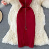 Zipple 2023 Sexy Summer Knit Strap Dress Women Tank Elatic Waist Bodycon Sundress Female Beach Split Backless Midi Dress - MAGUSTA BEAUTY